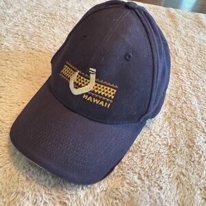 Hawaiian Headwear Cap Hat Fishing Hook navy blue fitted L/XL Hawaii souvenir